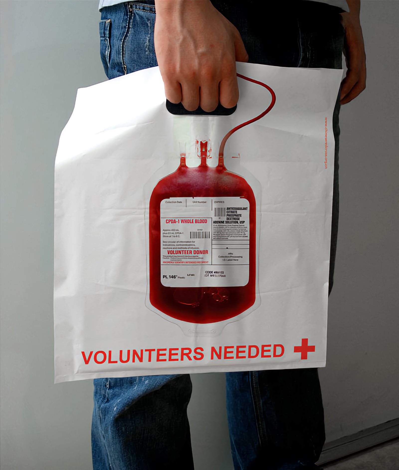 Red Cross Blood Bag