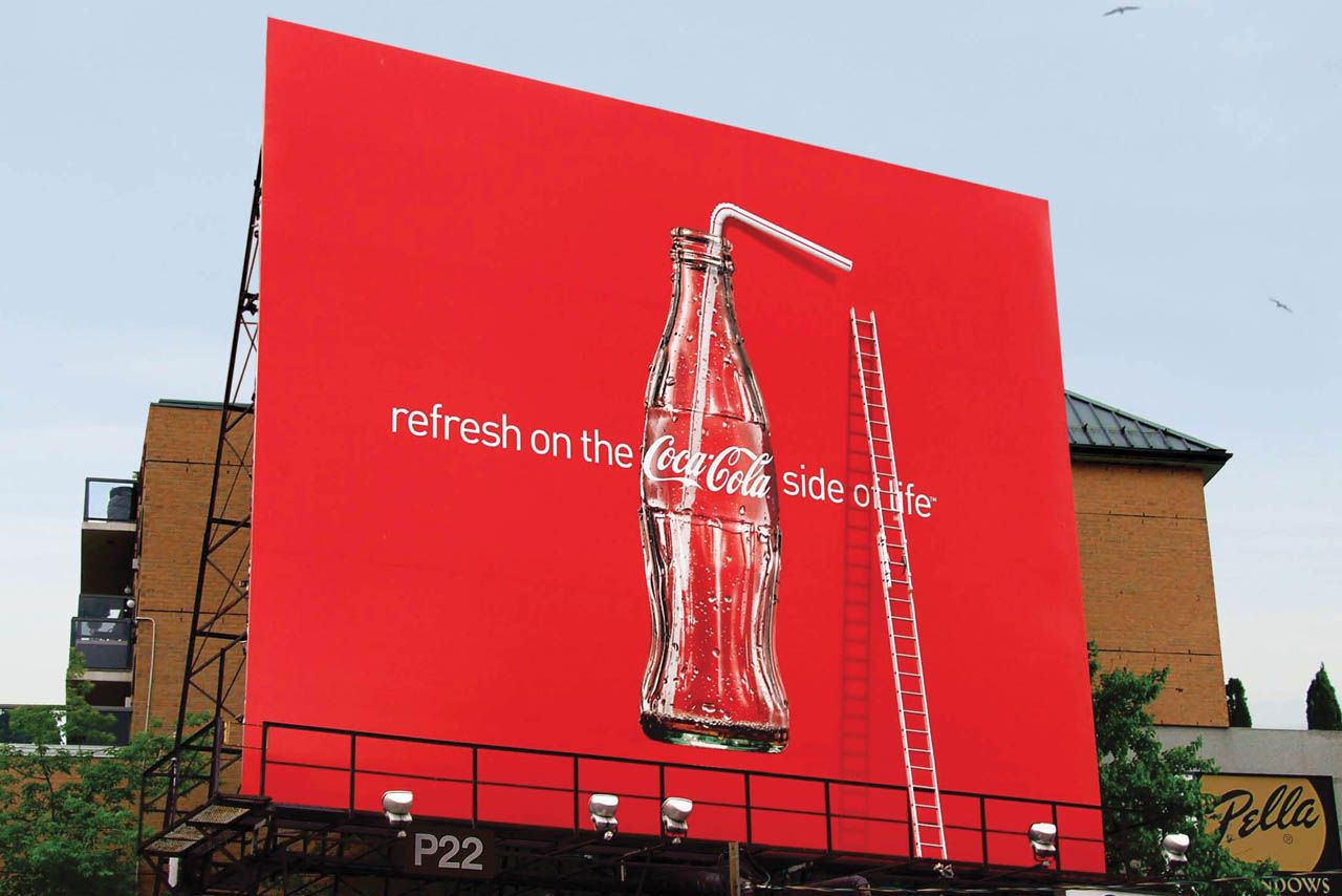Coca-Cola Straw Billboard