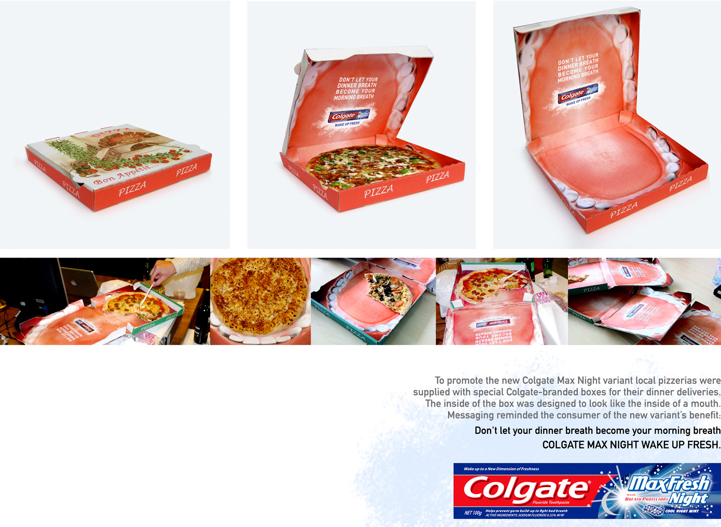 Colgate Mouth Pizza Box