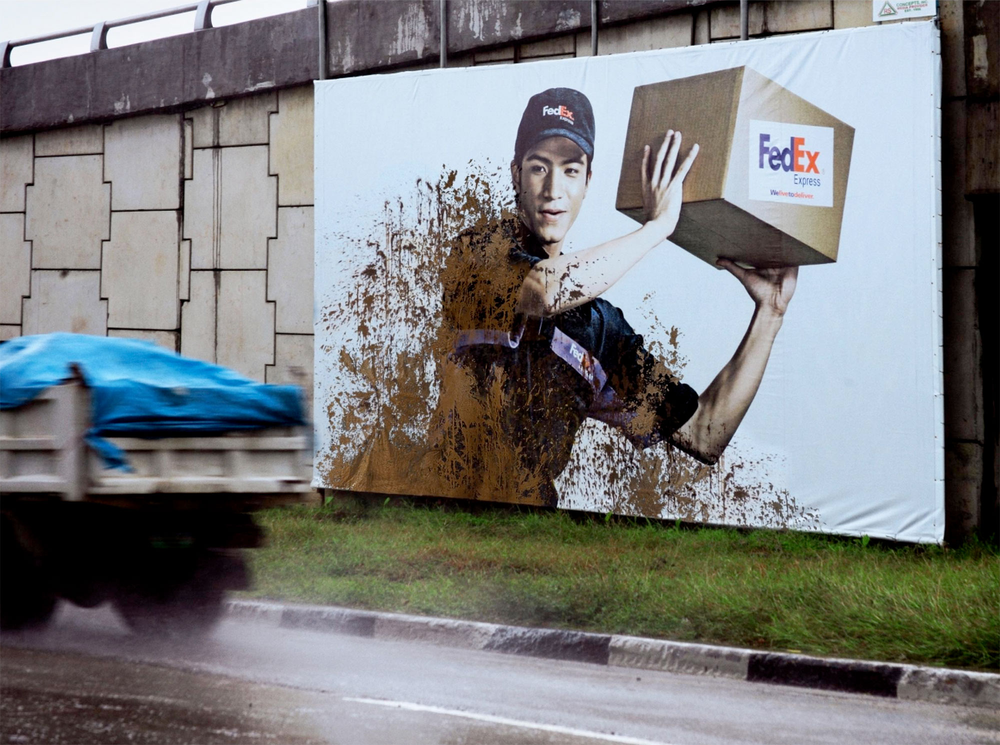 FedEx Mud Billboard