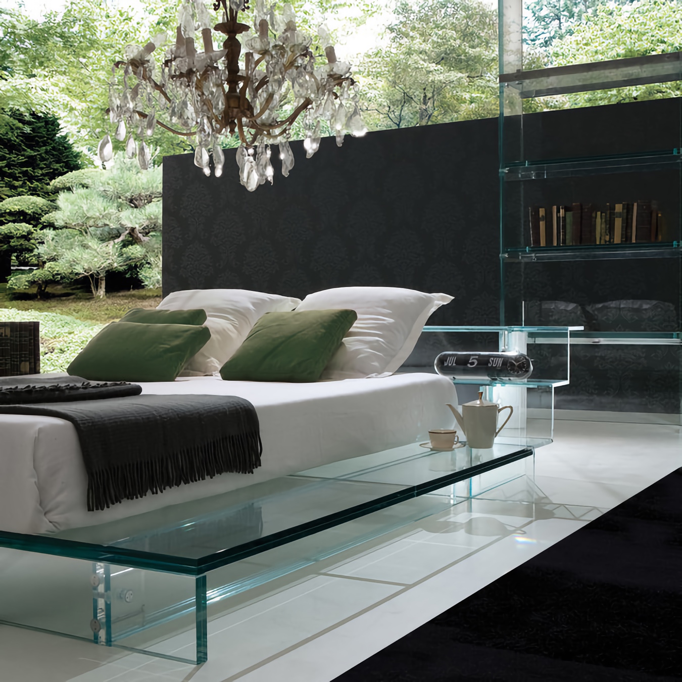 Bed Made of Glass