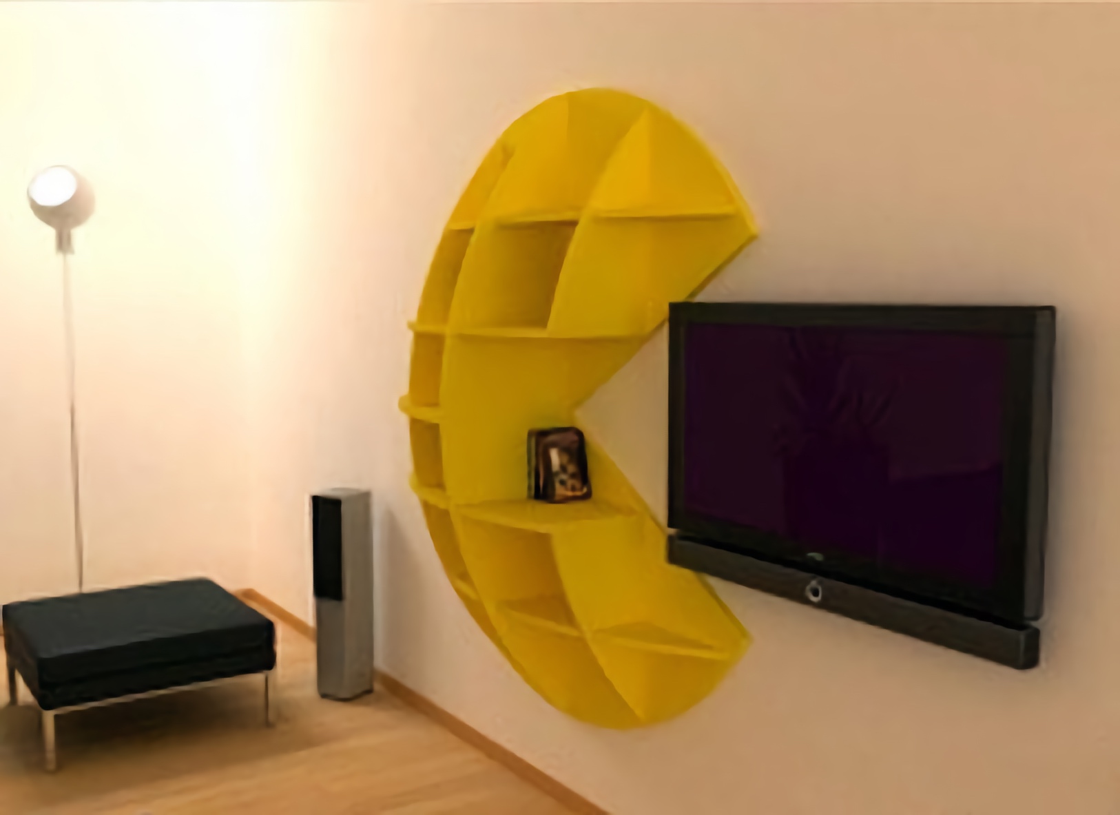 Pac-Man Shaped Bookcase