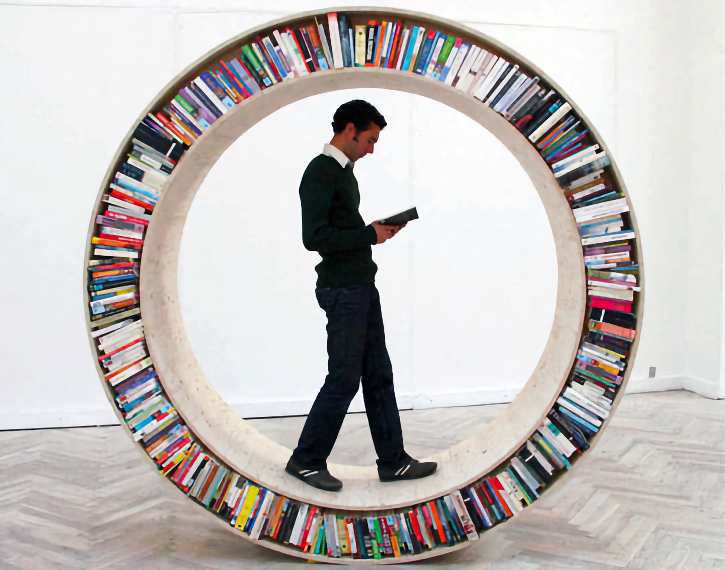 Circle bookcase on sale