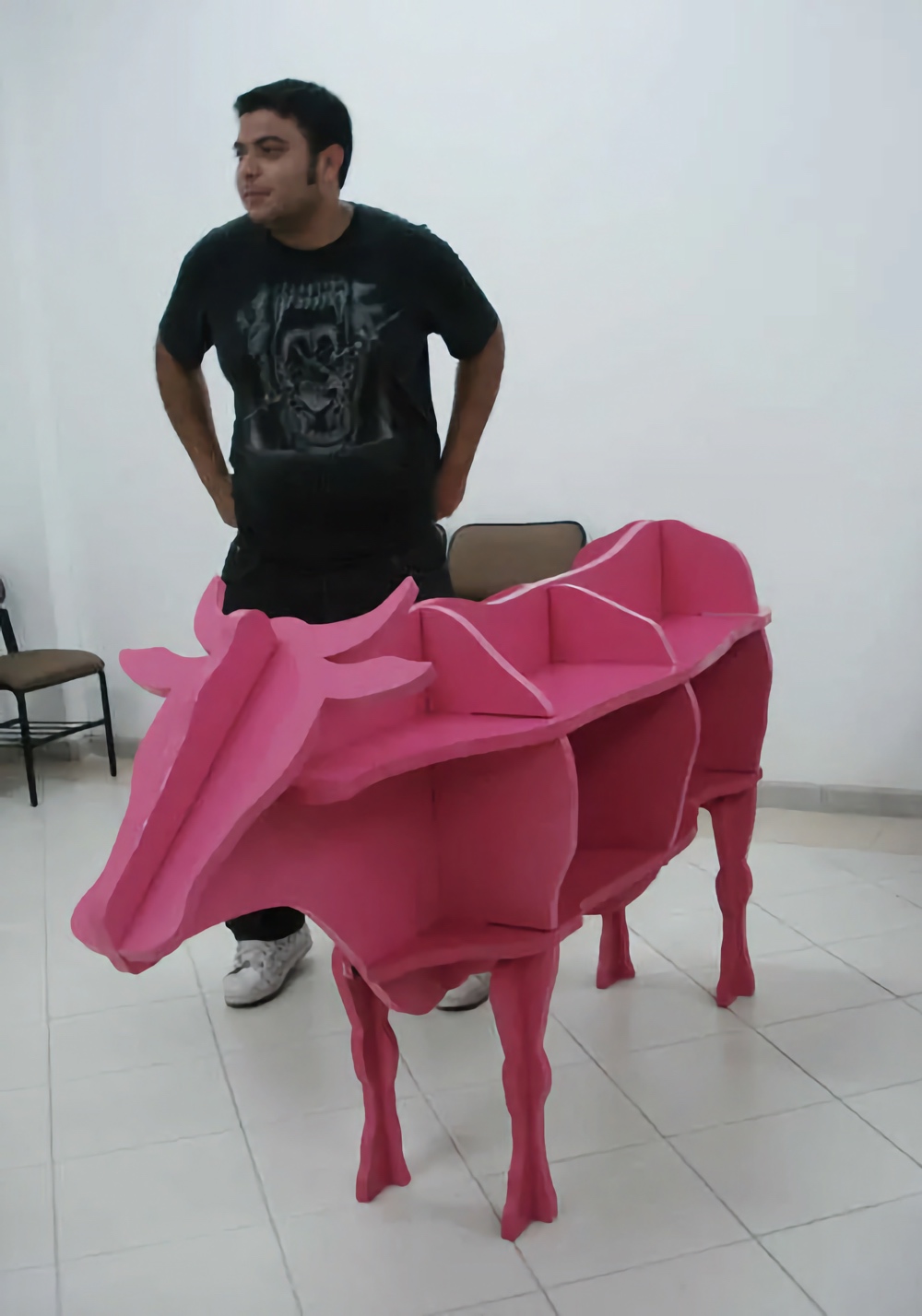 Pink Cow Bookcase