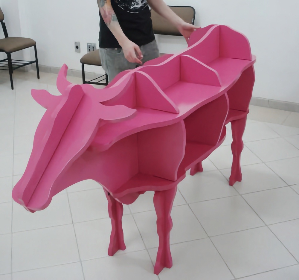 Cow Shaped Bookcase