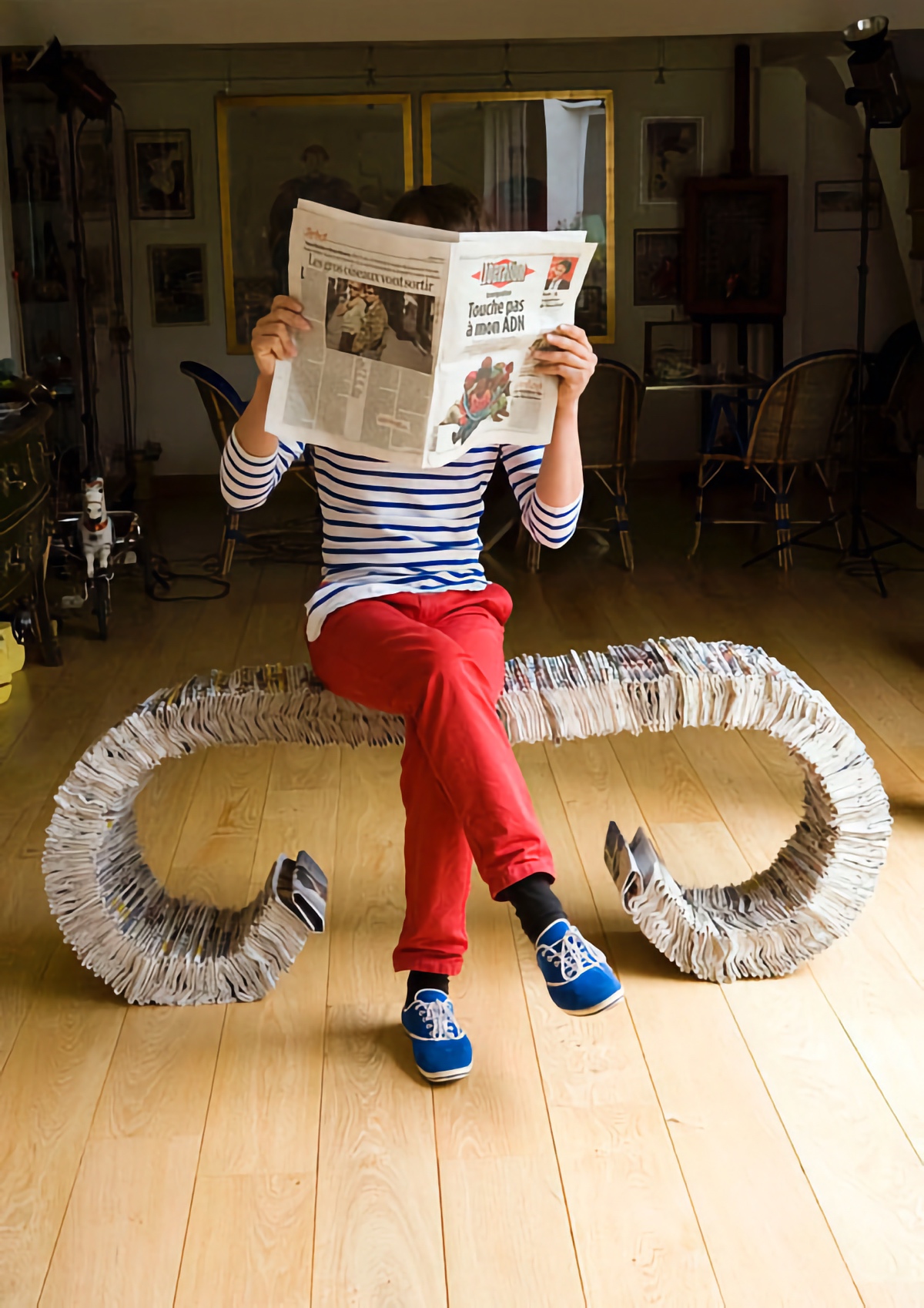 Newspaper Bench by Oscar Lhermitte