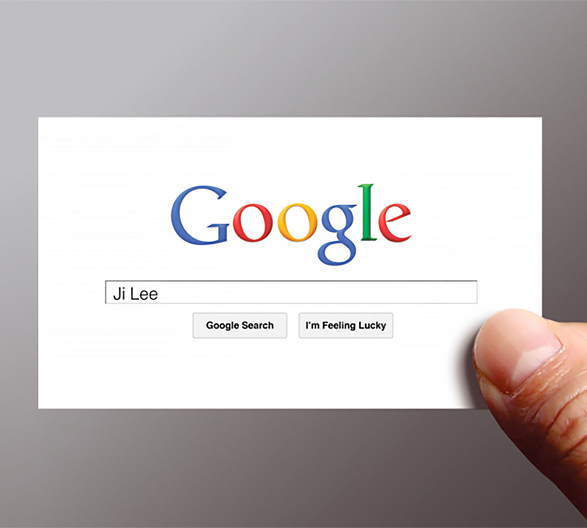 Google Me Business Card by Ji Lee
