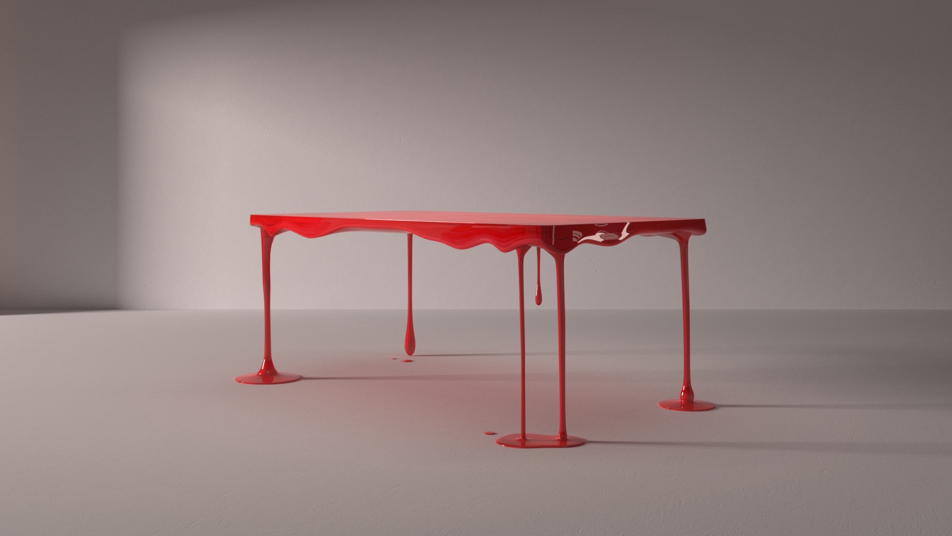 Red Paint Table