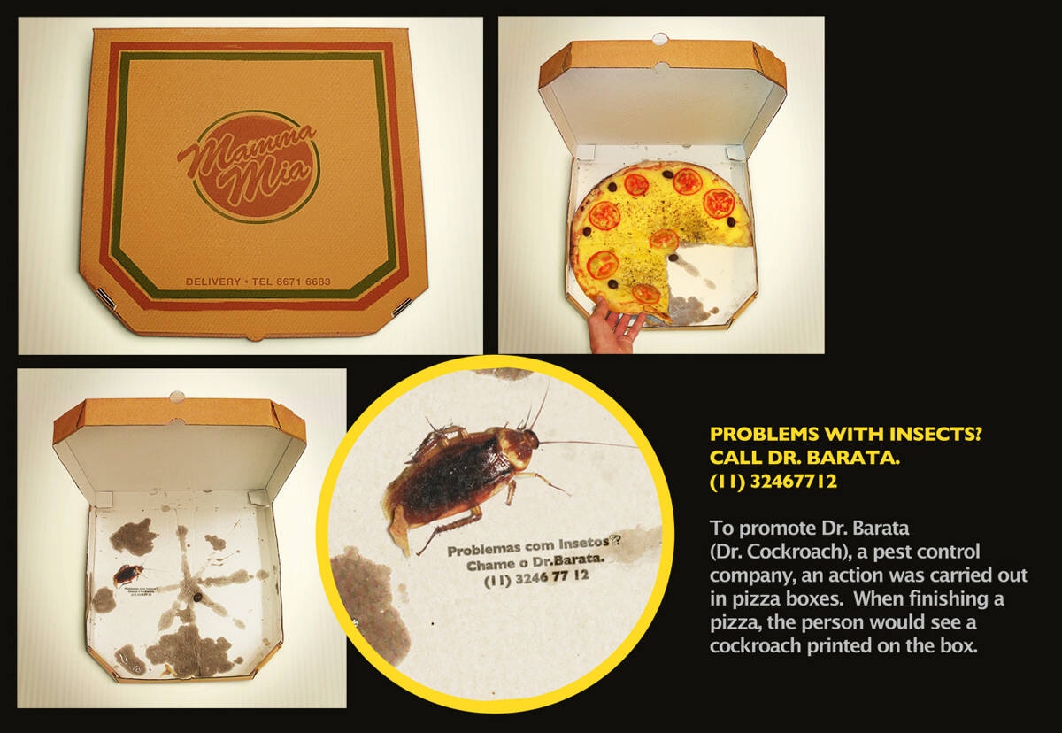 Cockroach Pizza Box