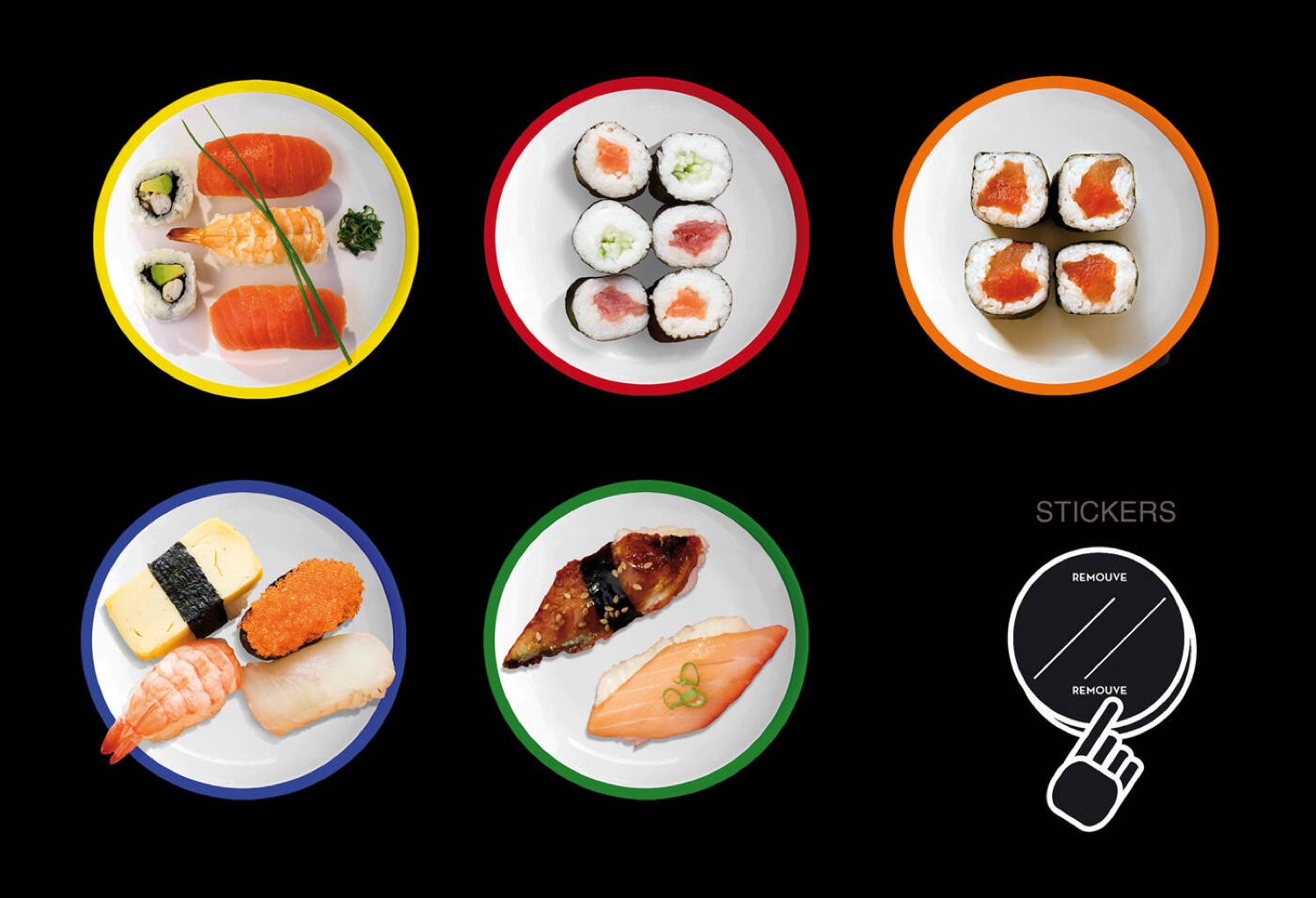 Zero Sushi Airport Stickers