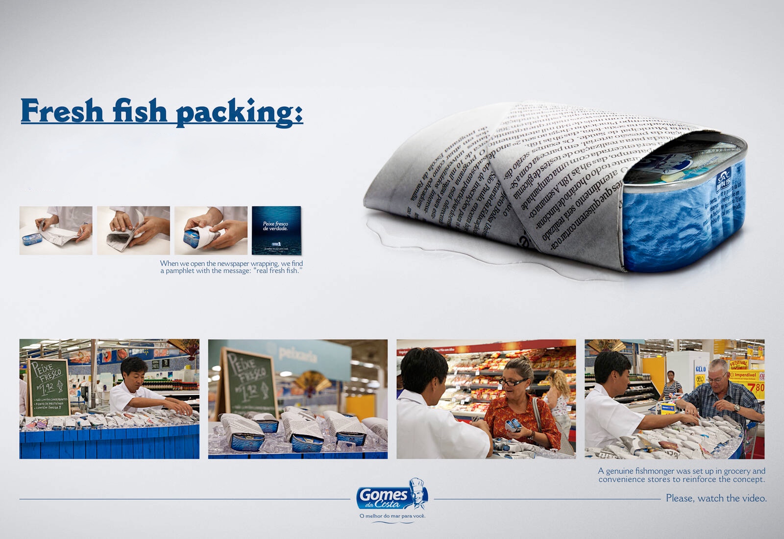 Newspaper Fish Packaging