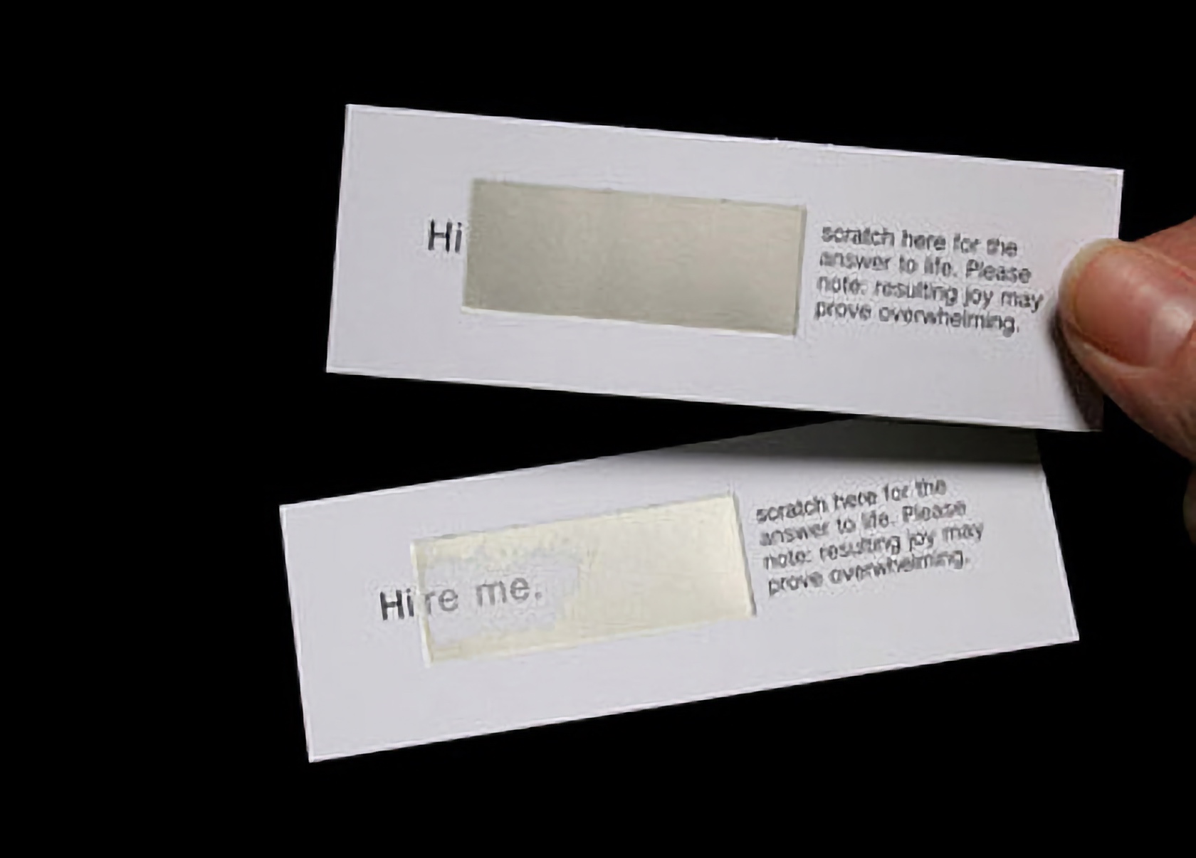 Scratch Off Business Card