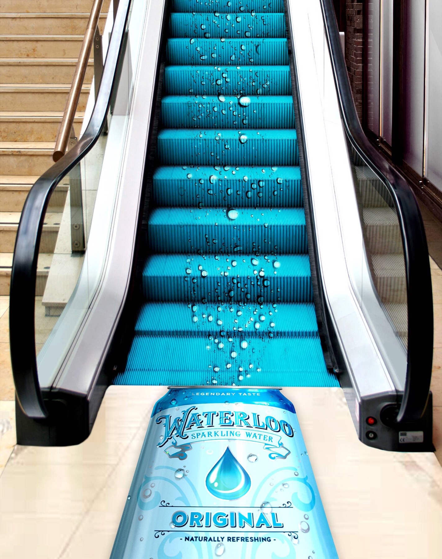 Waterloo Sparkling Water Escalator